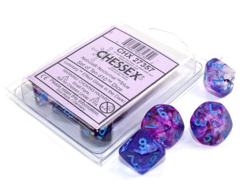 Nebula TM Nocturnal/blue Luminary Set of Ten d10's