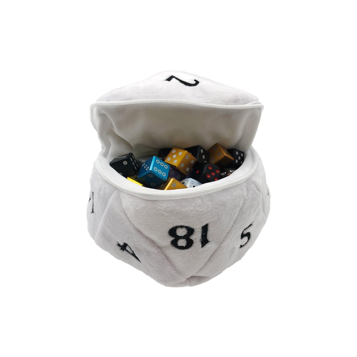 Ultra Pro - D20 Plush Dice Bag: White