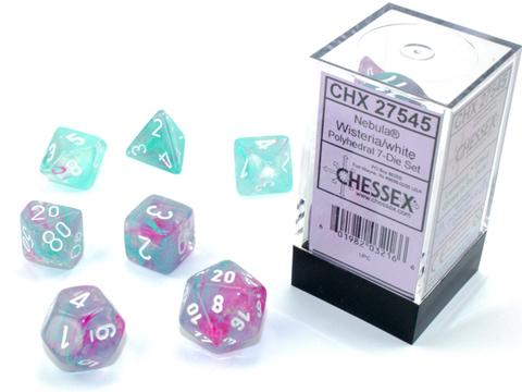 Nebula TM Wisteria/white Luminary 7-Dice Set