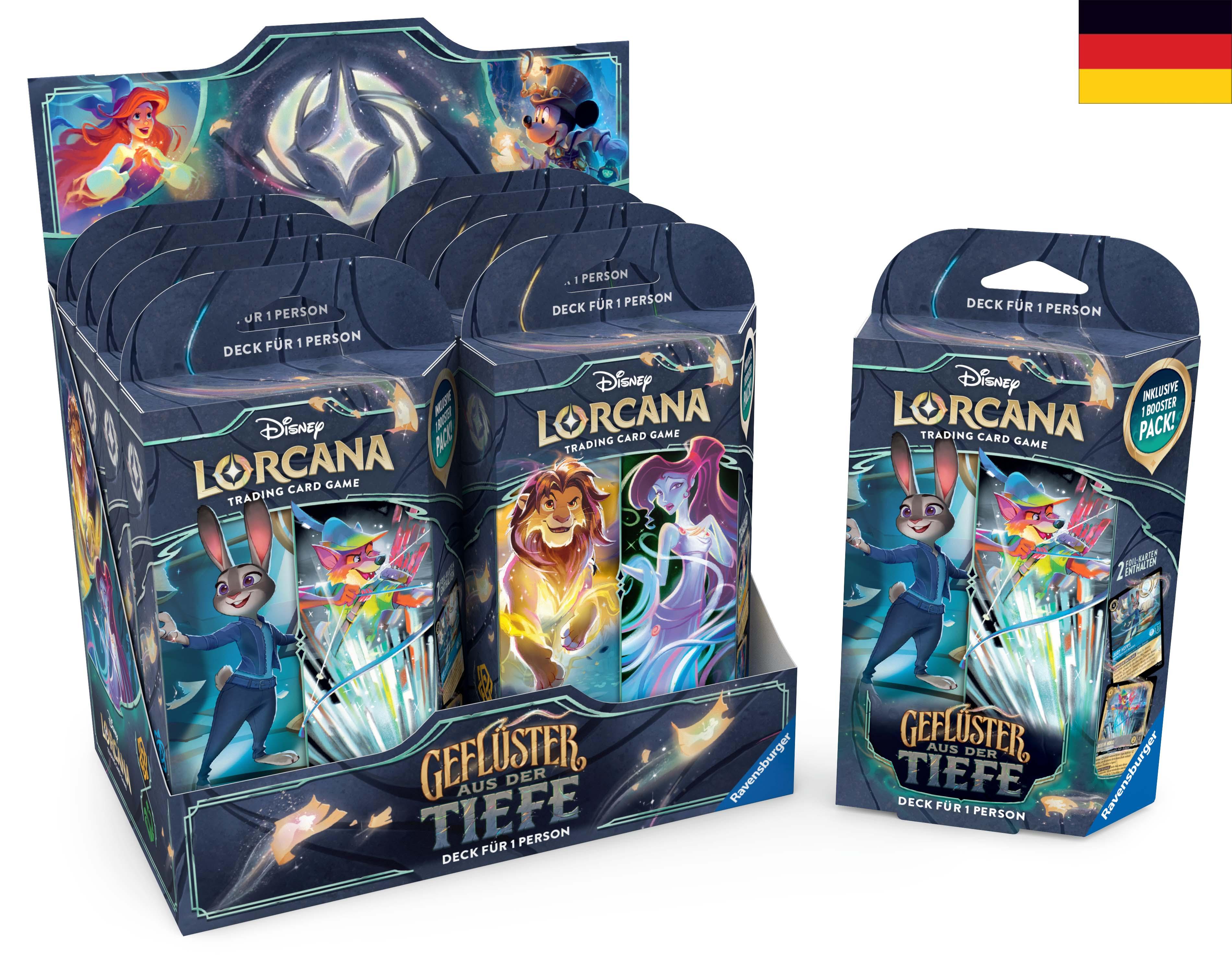 Disney Lorcana - Geflüster aus der Tiefe: Starter Display (8) DE Disney Lorcana - Geflüster aus der Tiefe: Starter Display (8) DE