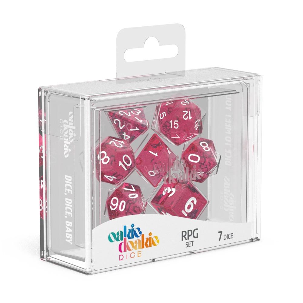 Oakie Doakie Dice Würfel RPG-Set Speckled - Rosa (7) Oakie Doakie Dice Würfel RPG-Set Speckled - Rosa (7)
