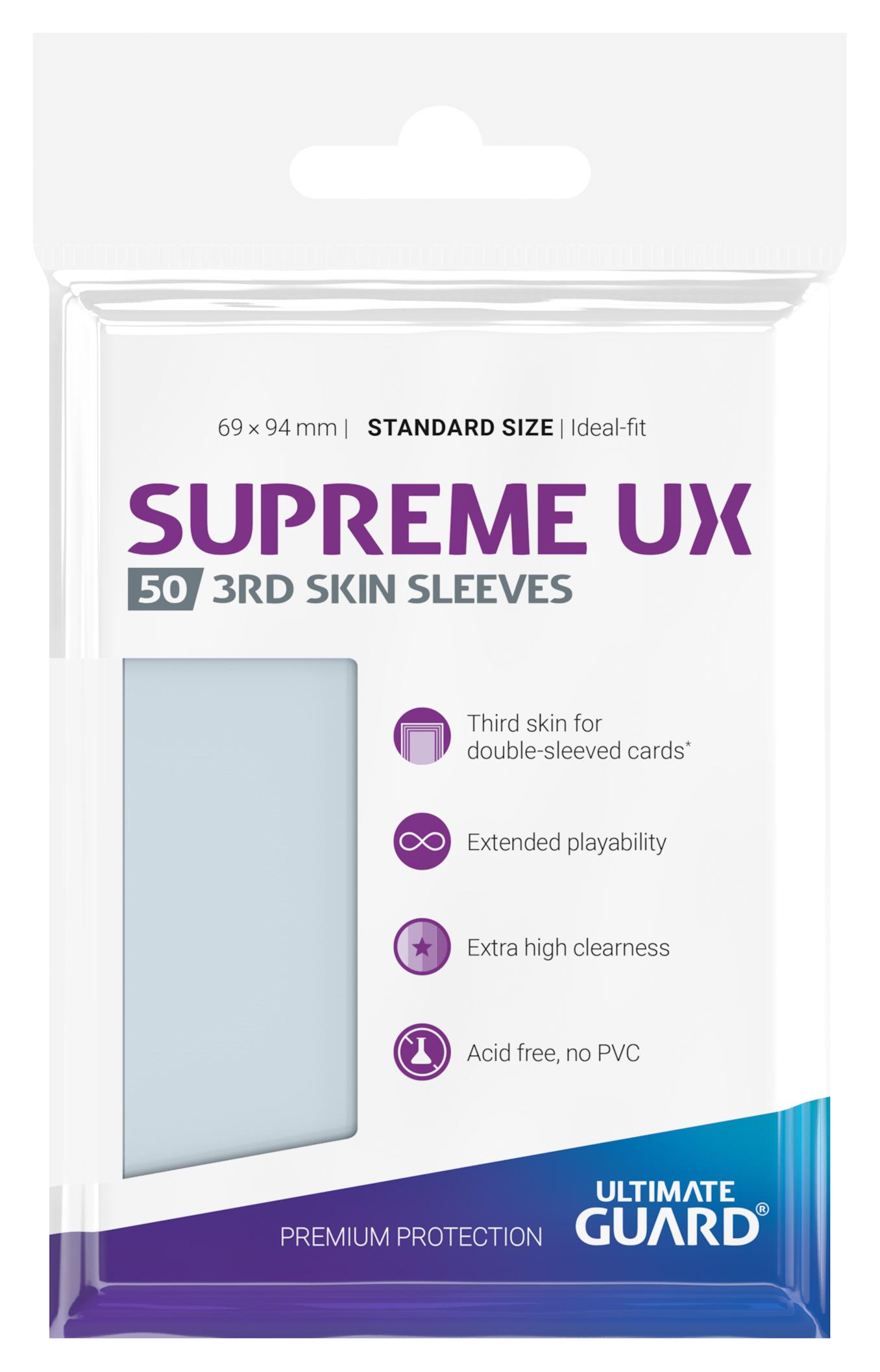 Ultimate Guard Supreme UX 3rd Skin Sleeves Standard Size Transparent (50)