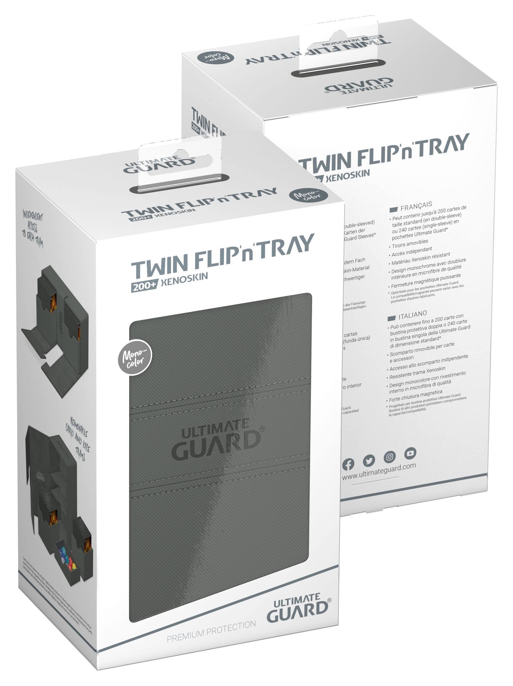 Ultimate Guard Twin Flip'n'Tray 200+ XenoSkin Monocolor Grau Ultimate Guard Twin Flip'n'Tray 200+ XenoSkin Monocolor Grau