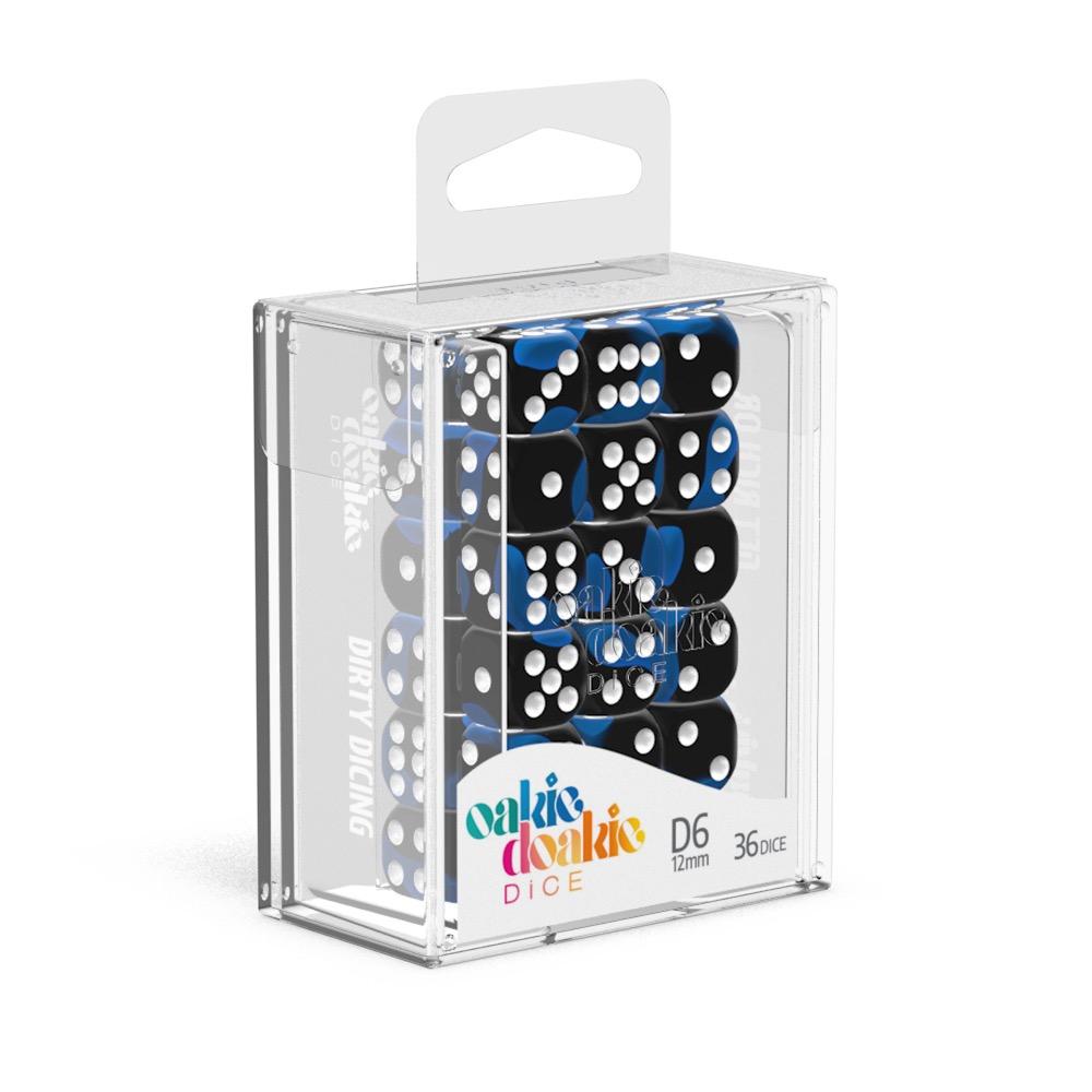 Oakie Doakie Dice W6 W&uuml;rfel 12 mm Glow in the Dark - Deep Ocean (36)